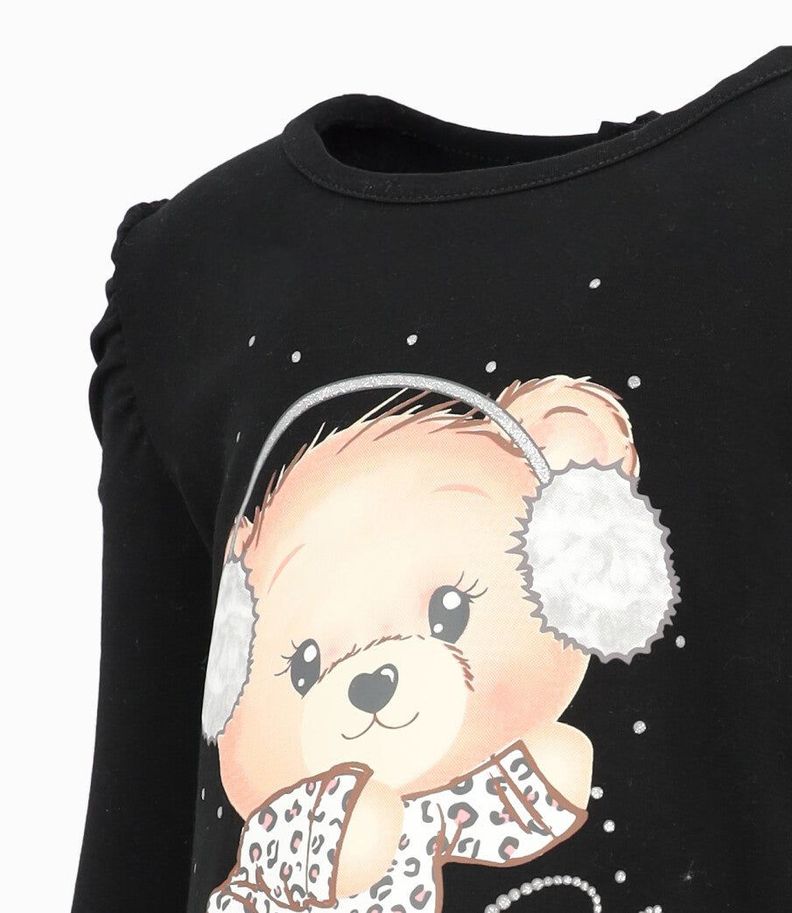 Polera bebés con osito negro Limonada-3