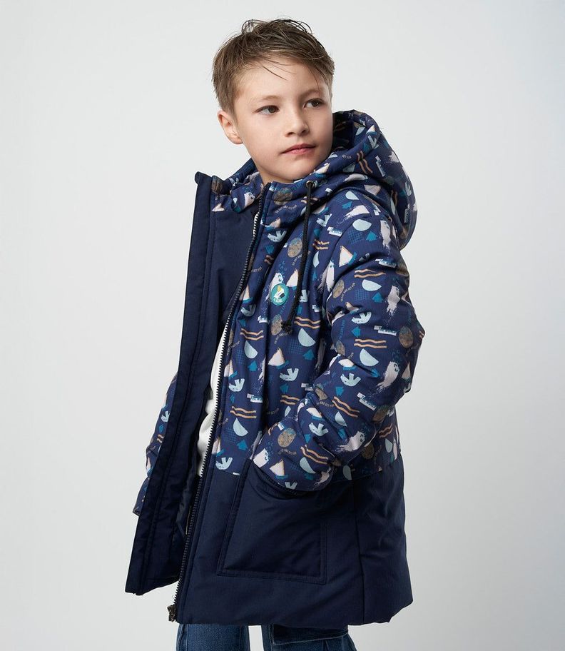 Parka niño con diseño azul marino 4 Kids-0