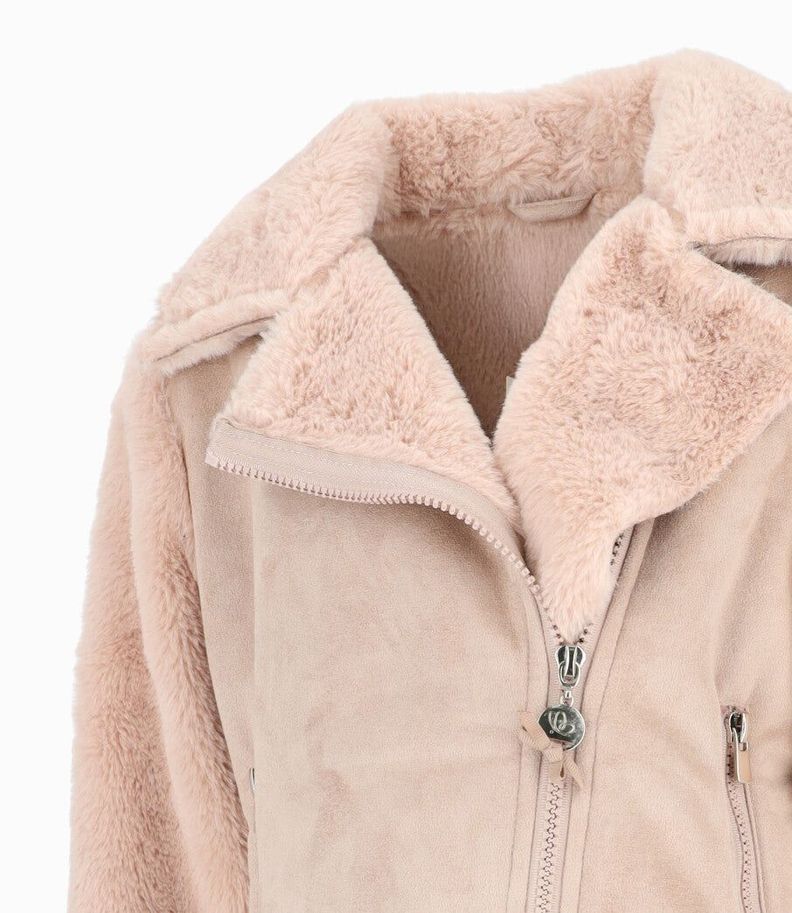 Chaqueta niña aviadora beige Limonada-2