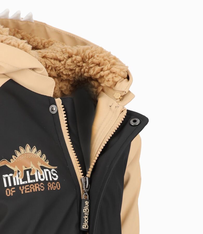Chaqueta bebés de dinosaurio negro Black and Blue-2