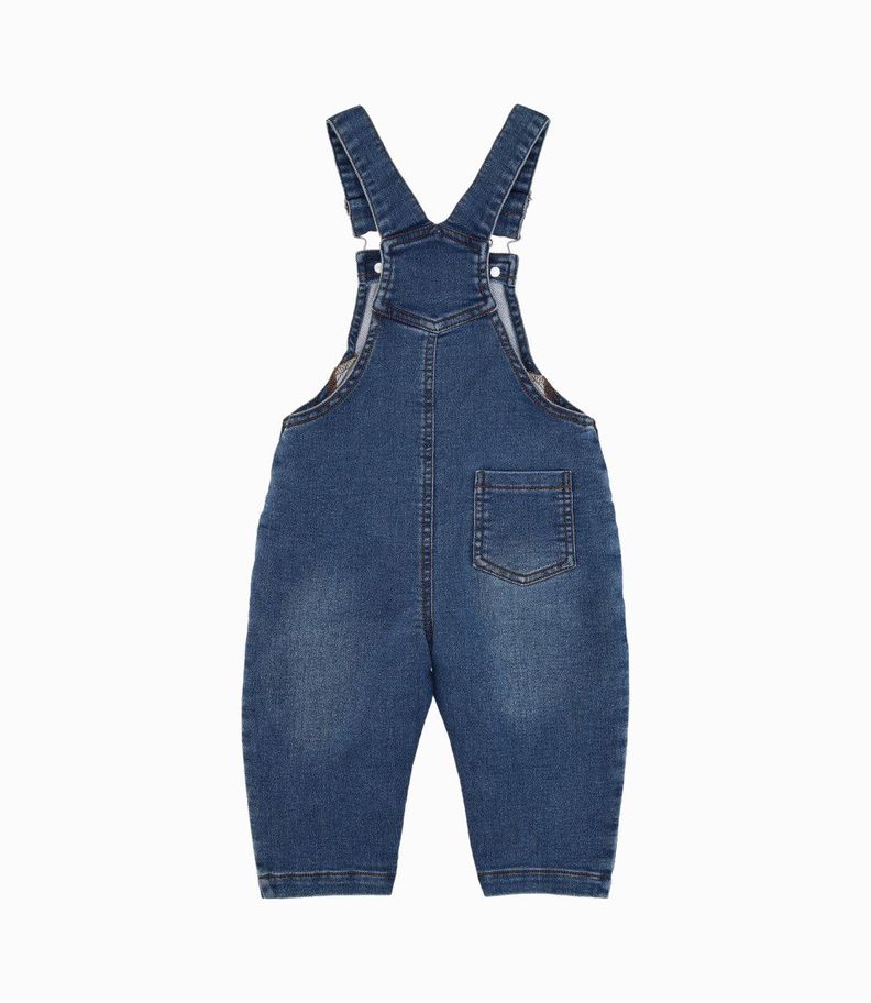 Jardinera bebés básica denim azul Black and Blue-1