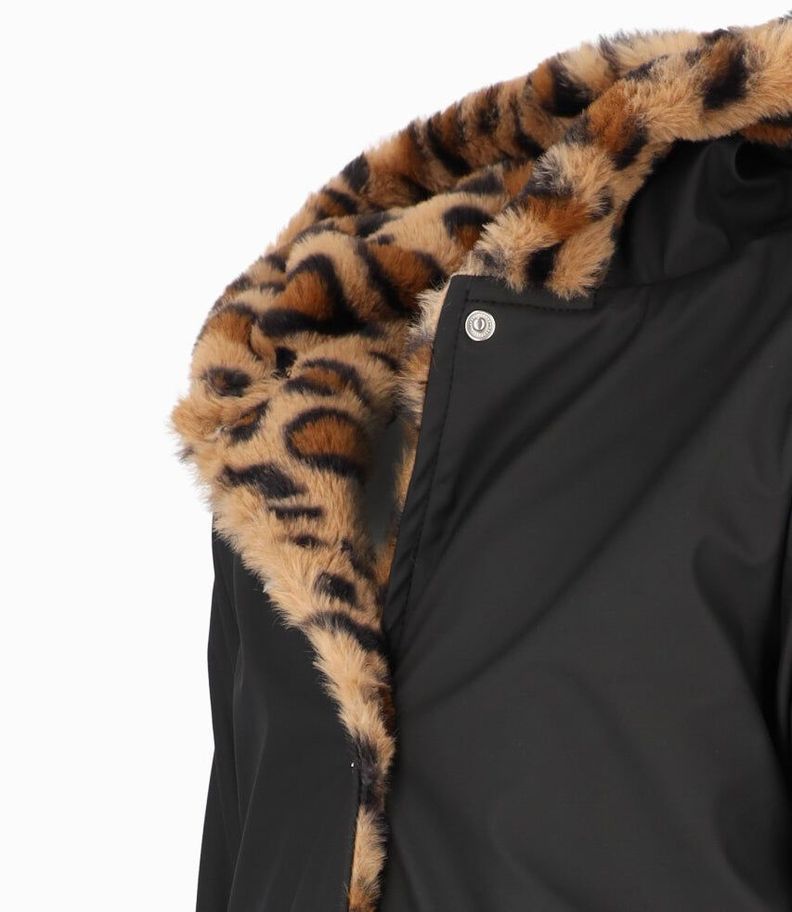 Chaqueta niña engomada negro Limonada-2