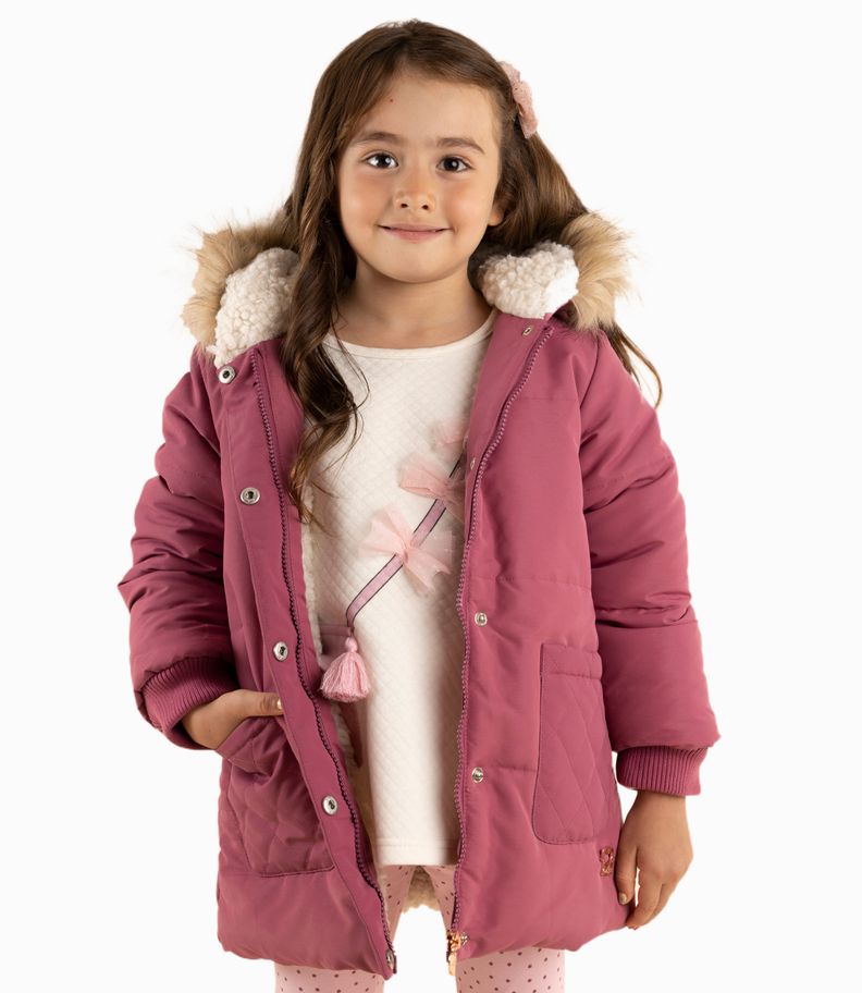 Parka Niña Larga Frambuesa