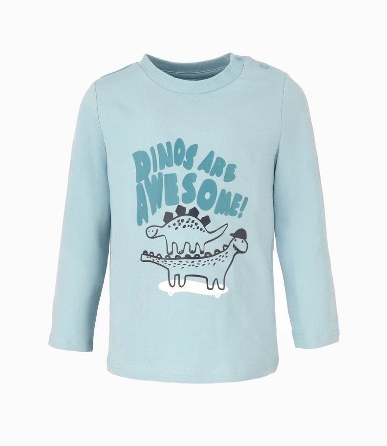 Polera bebés con dinosaurios menta Black and Blue-0