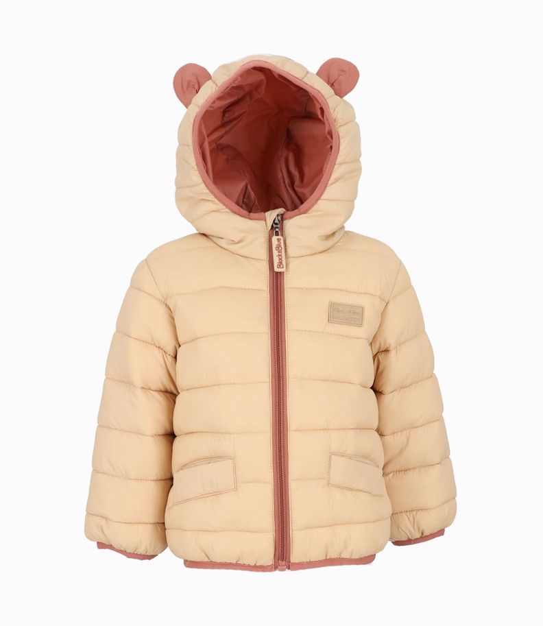 Parka bebés acolchada beige Black and Blue-0