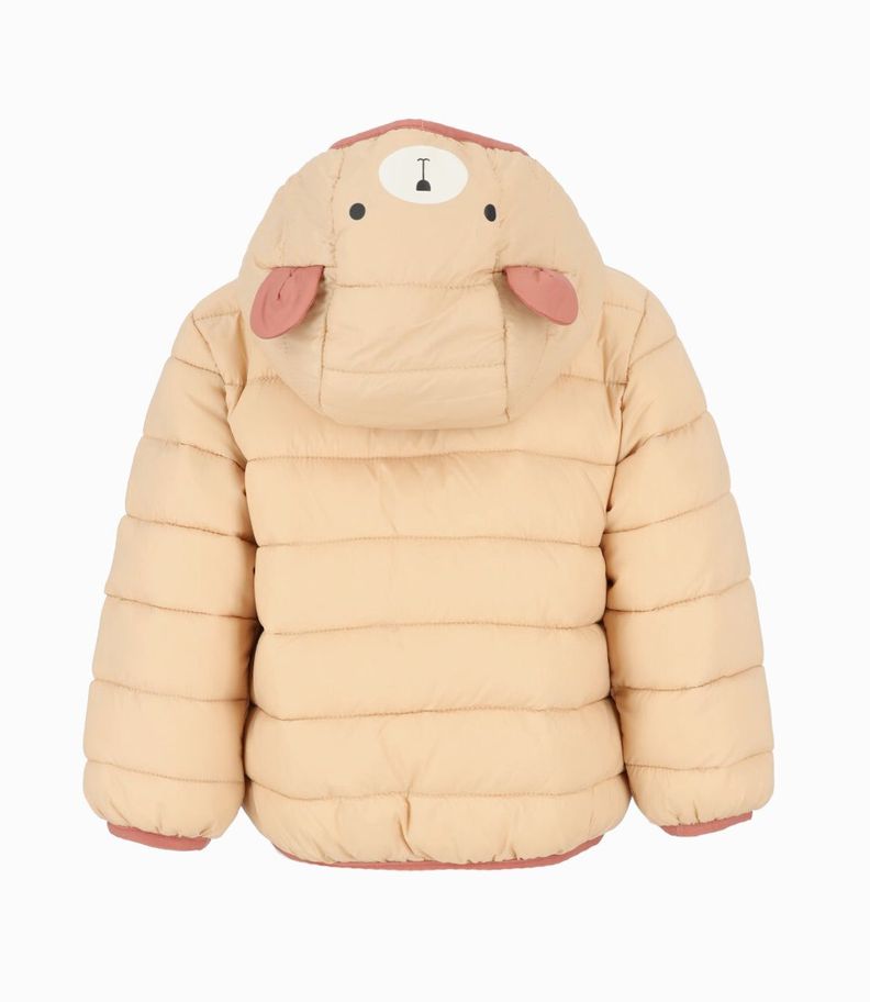 Parka bebés acolchada beige Black and Blue-1