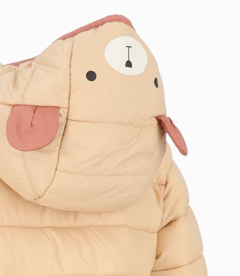 Parka bebés acolchada beige Black and Blue-2