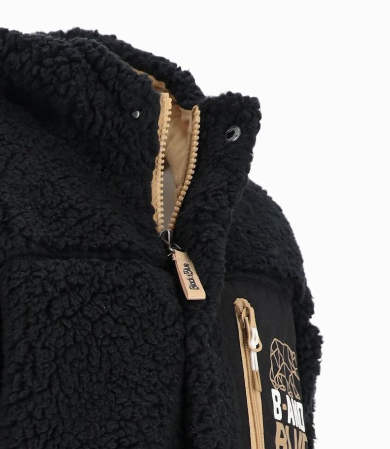 Chaqueta niño sherpa negro Black and Blue-2