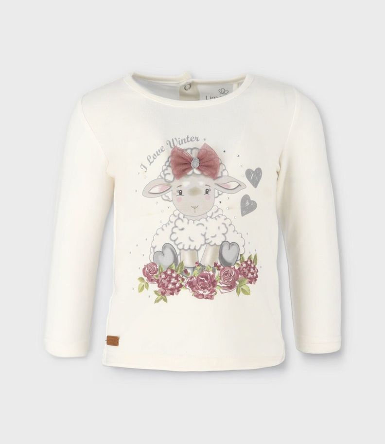 Polera bebés con oveja blanco Limonada-0