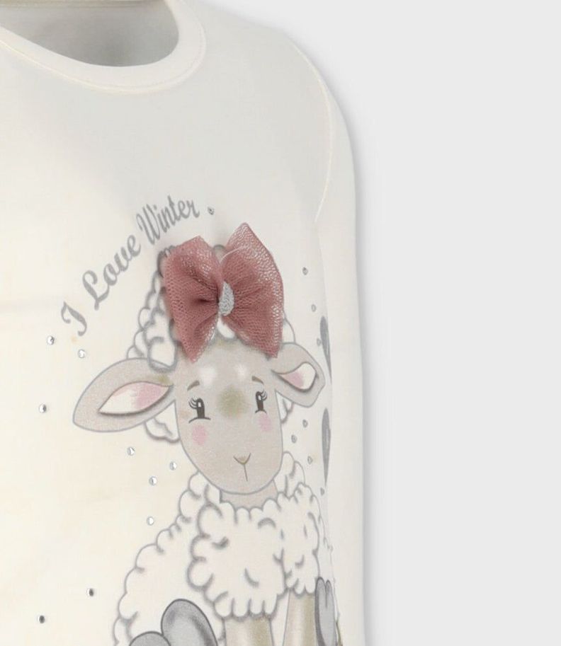 Polera bebés con oveja blanco Limonada-2