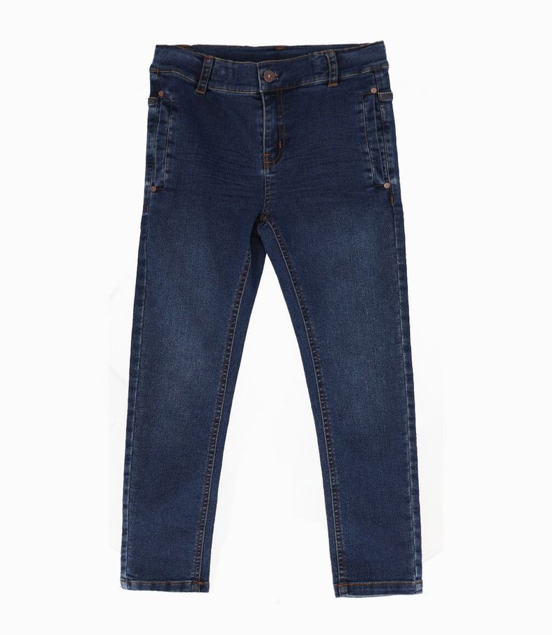 Jeans niño básico denim azul Black and Blue-0