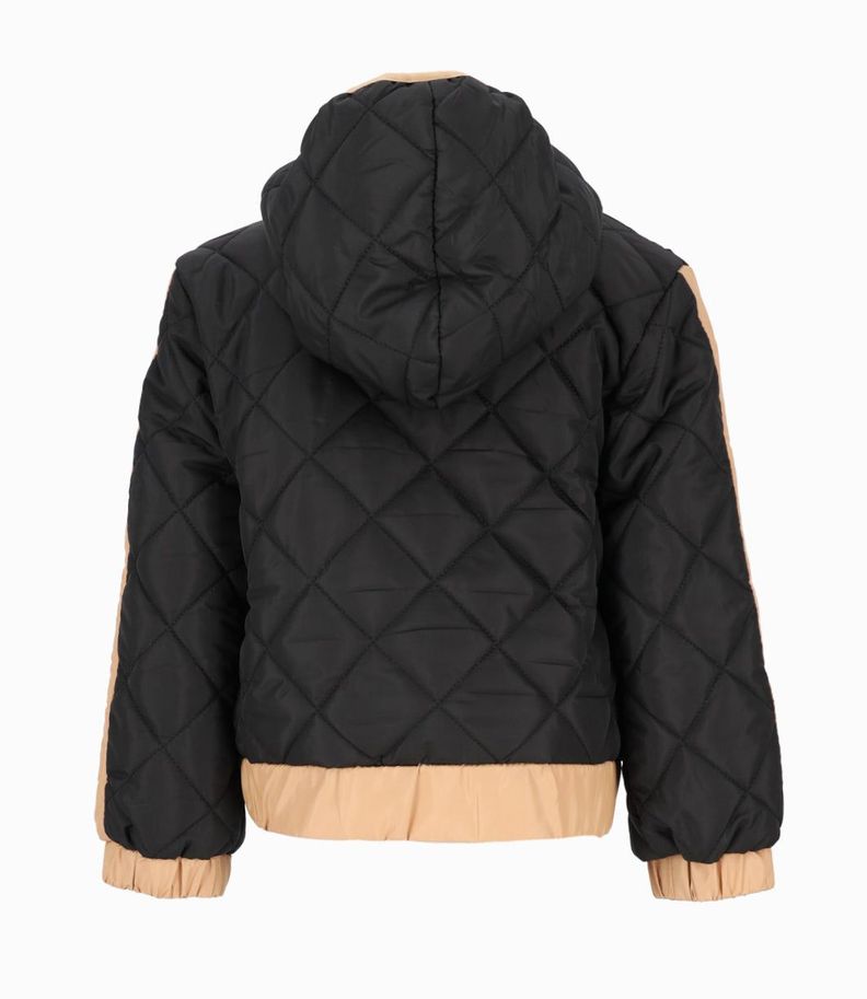 Parka niño quilt negro Black and Blue-1