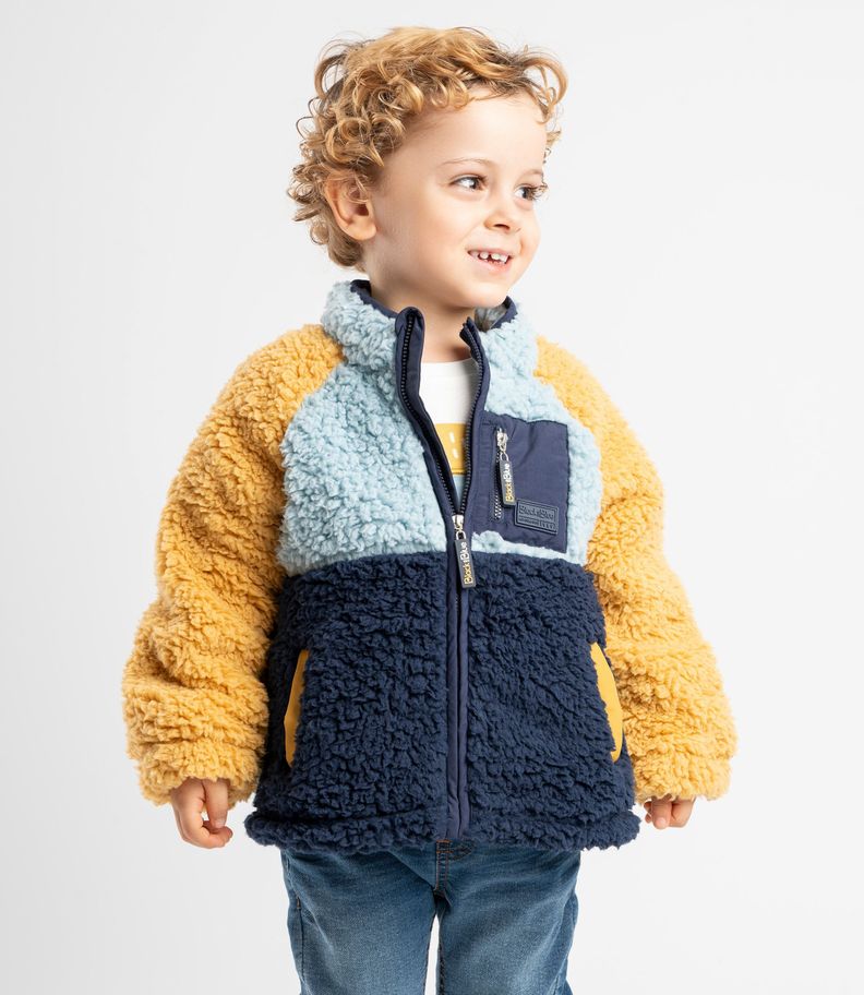 Polerón bebés sherpa celeste Black and Blue-0