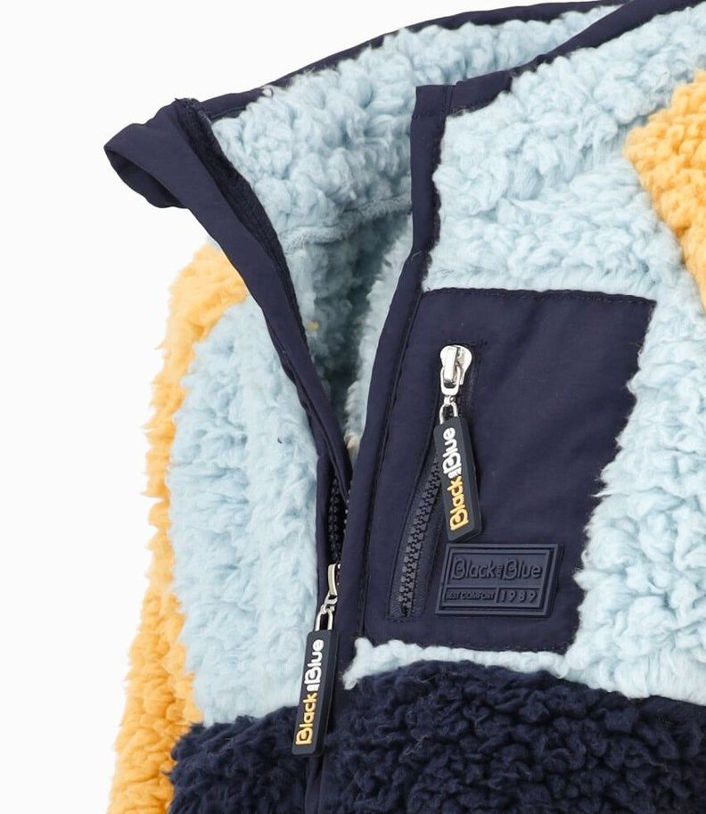 Polerón bebés sherpa celeste Black and Blue-3