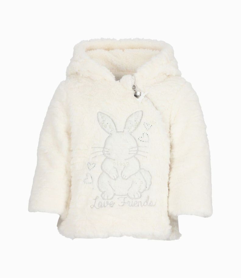 Chaqueta bebé con conejo blanco Limonada-0