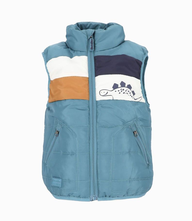 Parka niño sin mangas petróleo Black and Blue-0