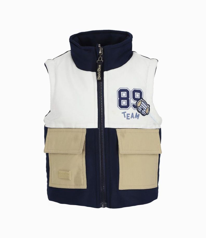 Parka bebés reversible azul marino Black and Blue-1