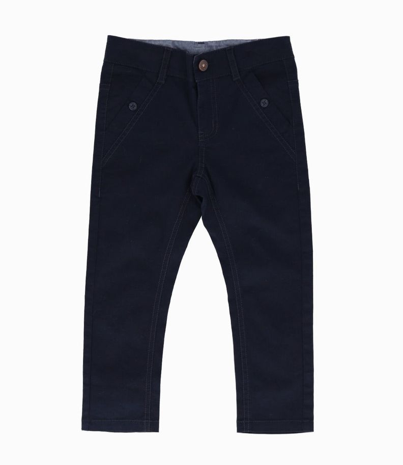 Pantalón niño básico azul marino Black and Blue-0