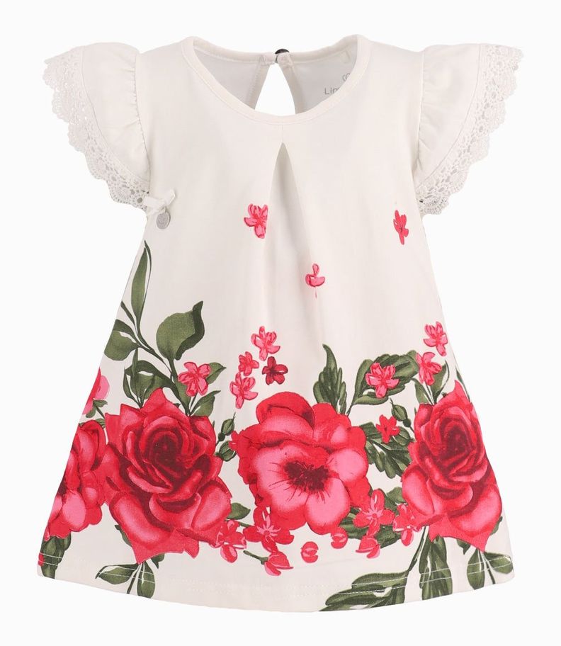 Polera Bebé Con Flores Rojo