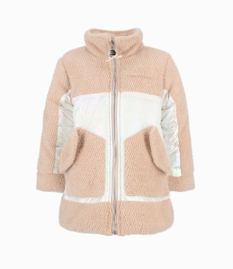 Chaqueta bebé metalizada beige Limonada-1
