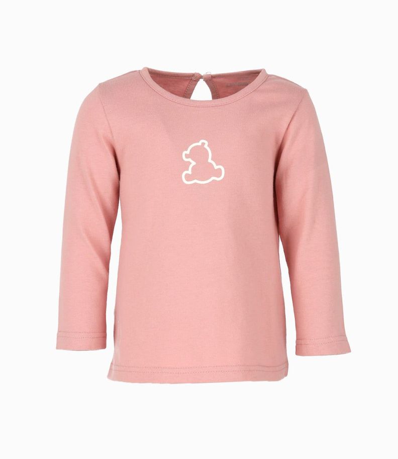 Polera bebés básica palo rosa Limonada-0