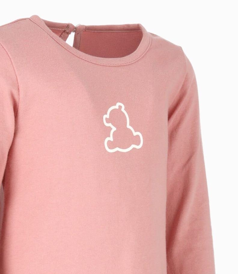 Polera bebés básica palo rosa Limonada-2