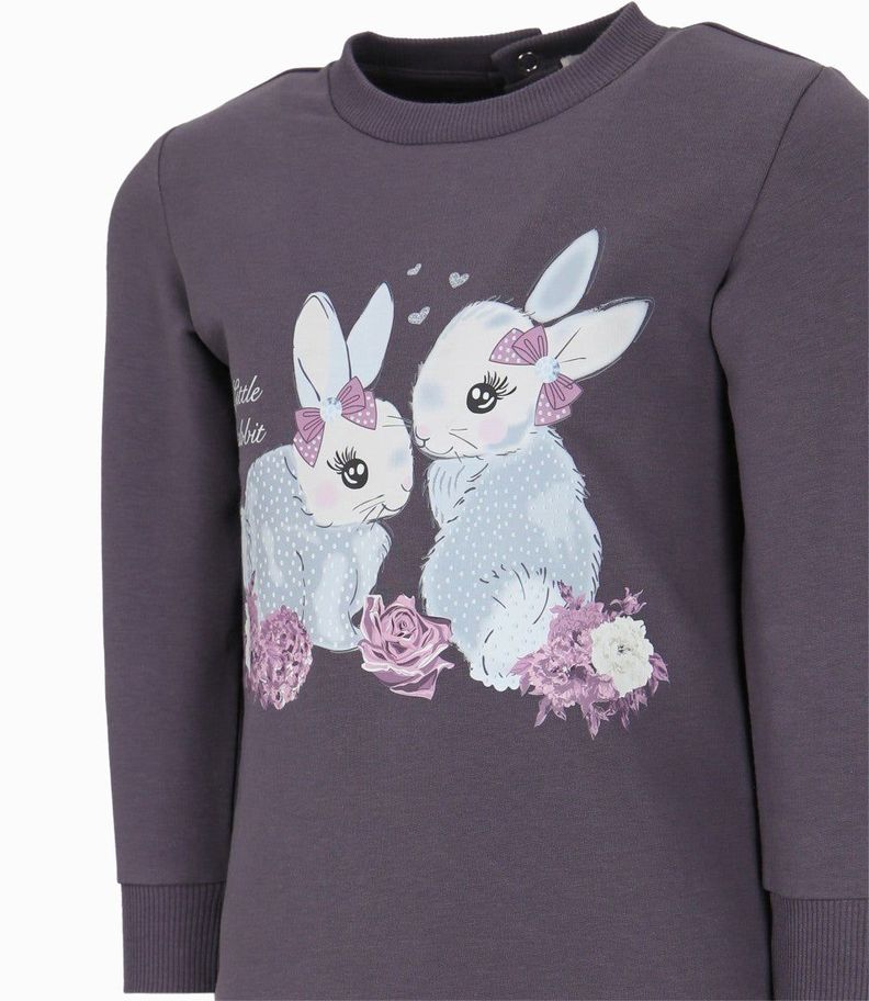 Conjunto bebé con conejos gris Limonada-3