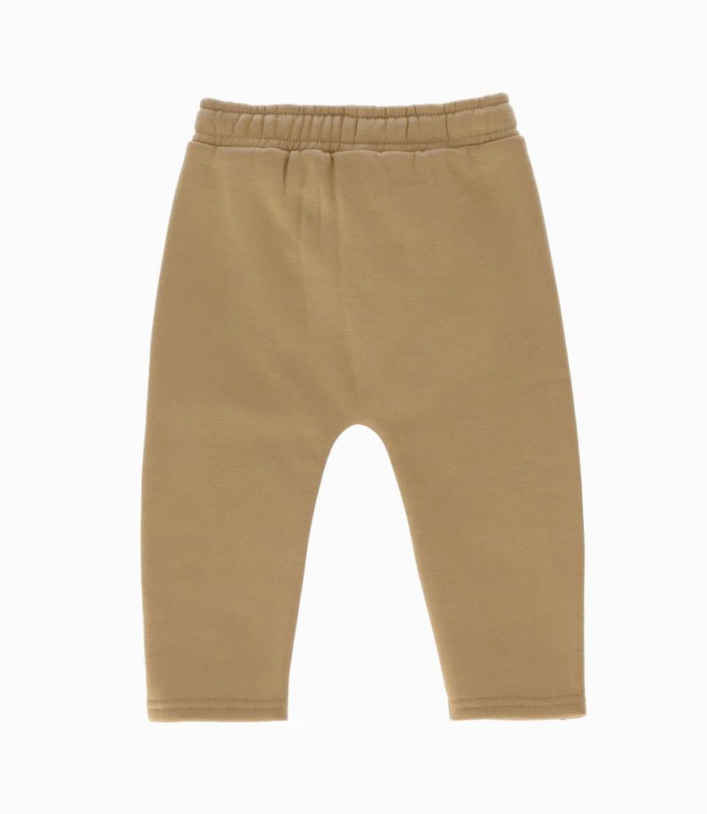 Pantalón de buzo bebés básico beige Black and Blue-1