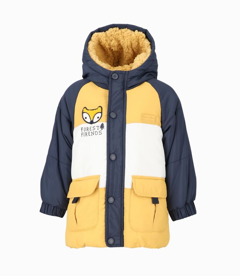 Parka bebés impermeable mostaza Black and Blue-0