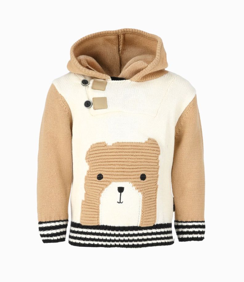 Chaleco bebés tejido beige Black and Blue-0