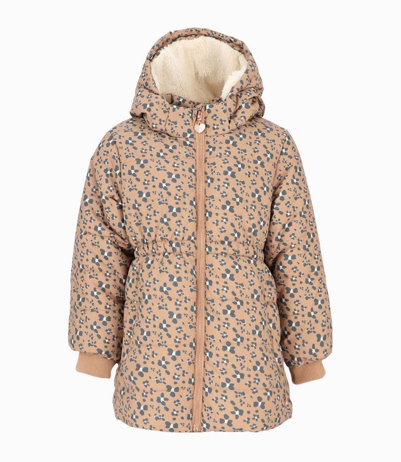 Parka niña con flores café 4 Kids-0