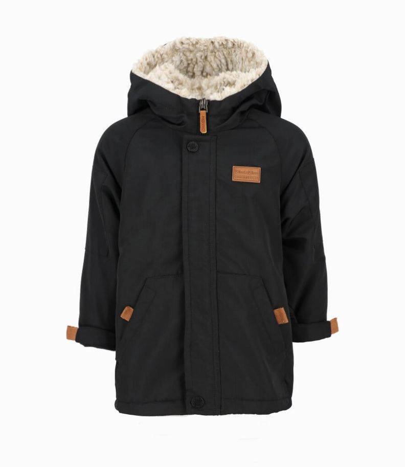 Abrigo bebés impermeable negro Black and Blue-0