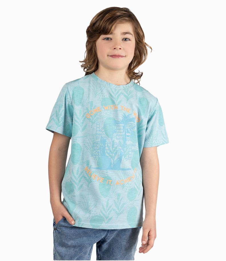 Polera Niño Con Hojas