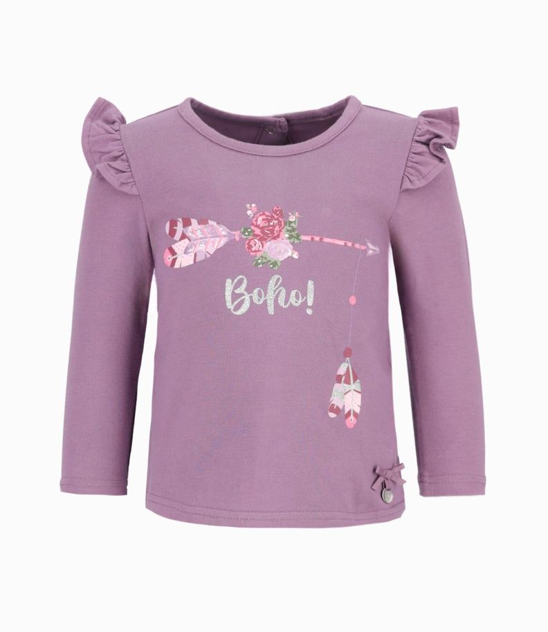 Polera bebé con flecha morado Limonada