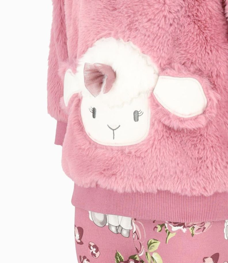 Conjunto bebés con oveja burdeo Limonada-2