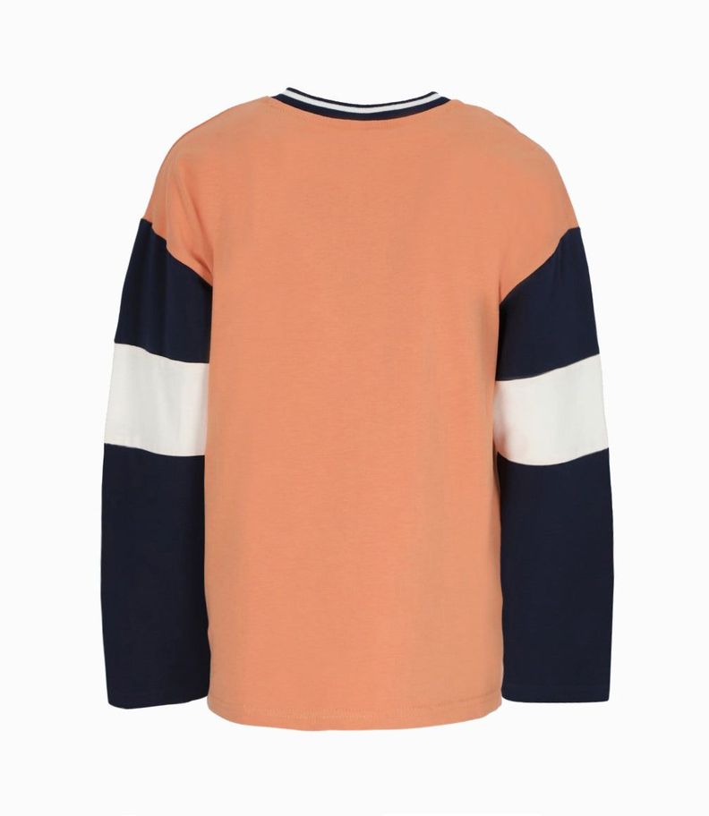 Polera niño bicolor naranjo Black and Blue-1