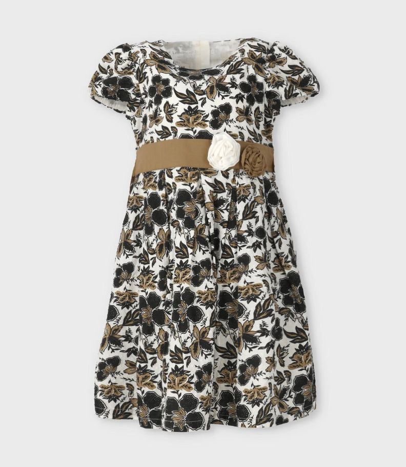 Vestido nina floreado negro Limonada 4 anos