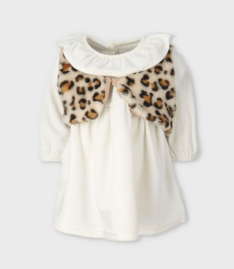 Vestido bebés con bolero beige Limonada-0