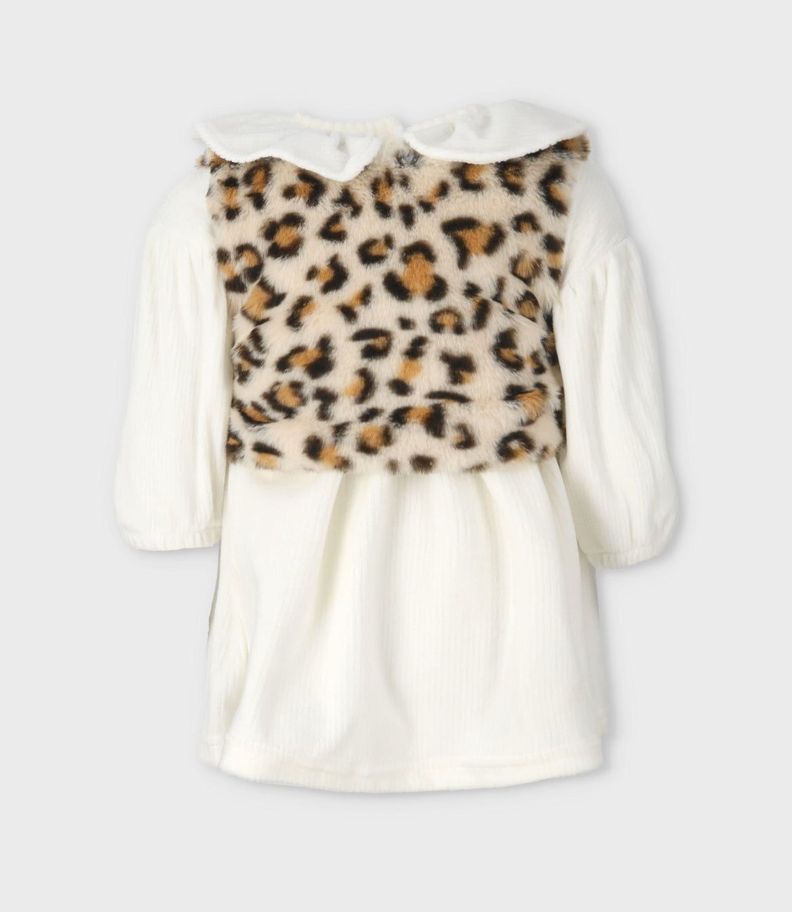 Vestido bebés con bolero beige Limonada-1
