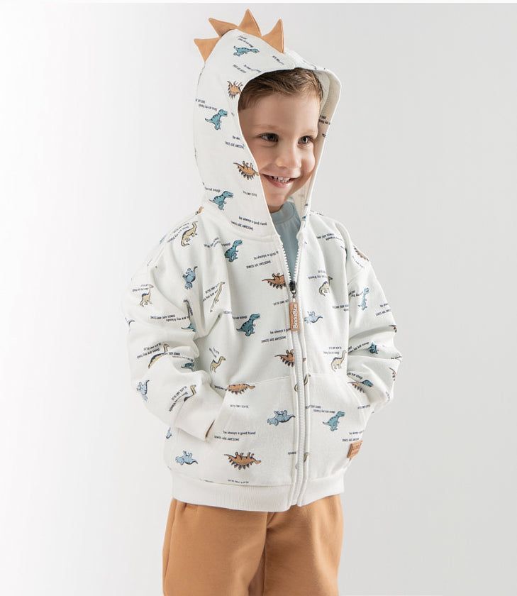 Buzo bebés con dinosaurios blanco Black and Blue-0