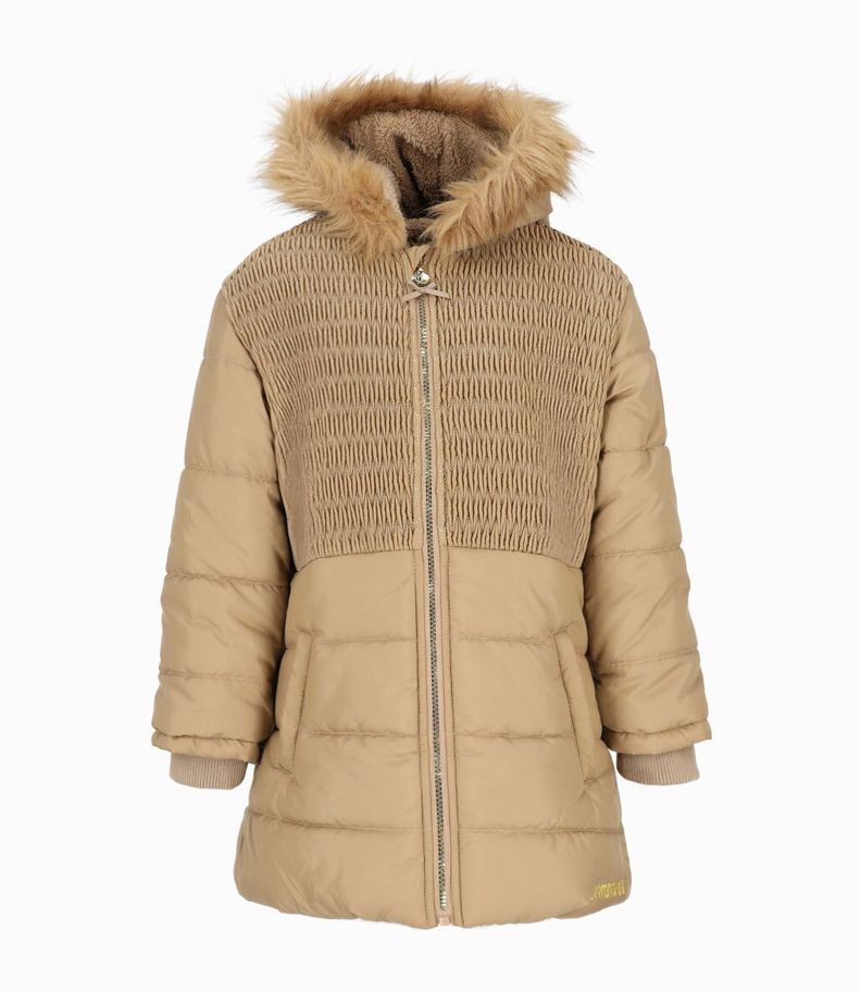 Parka niña acolchada beige Limonada-0