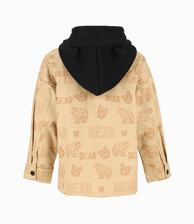 Camisa bebés con gorro beige Black and Blue-1