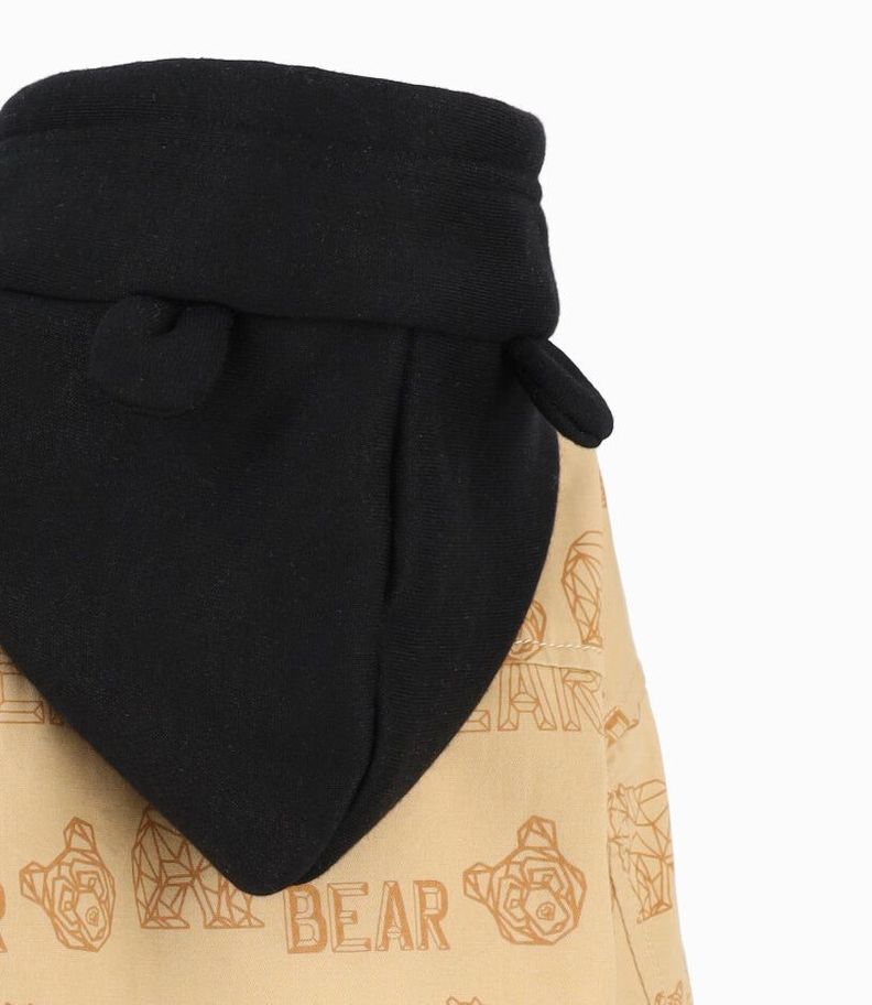 Camisa bebés con gorro beige Black and Blue-2