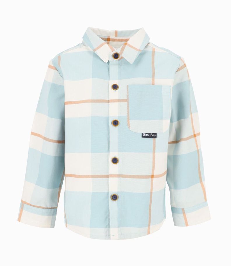 Camisa bebés cuadrillé menta Black and Blue-0