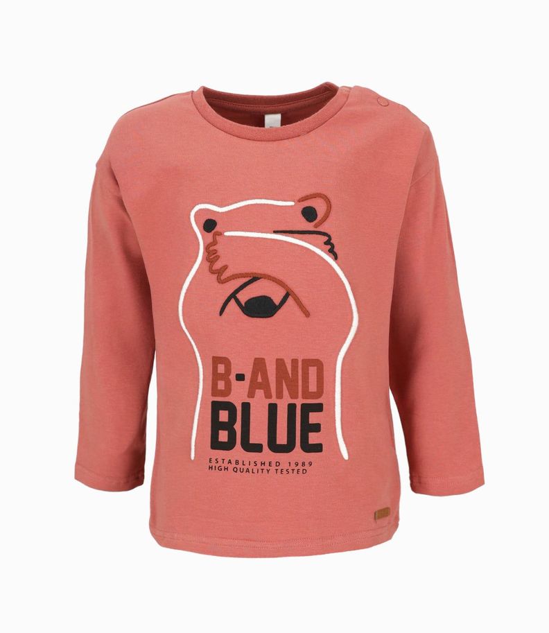 Polera bebés con oso terracota Black and Blue-0