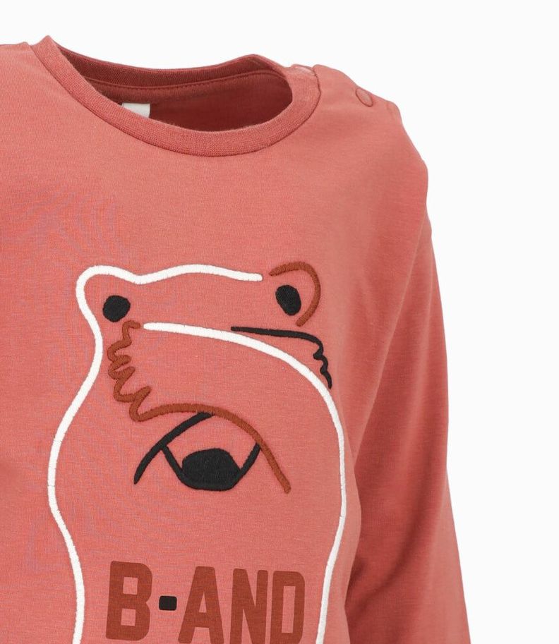 Polera bebés con oso terracota Black and Blue-2