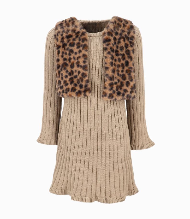 Vestido niña con bolero beige Limonada-0