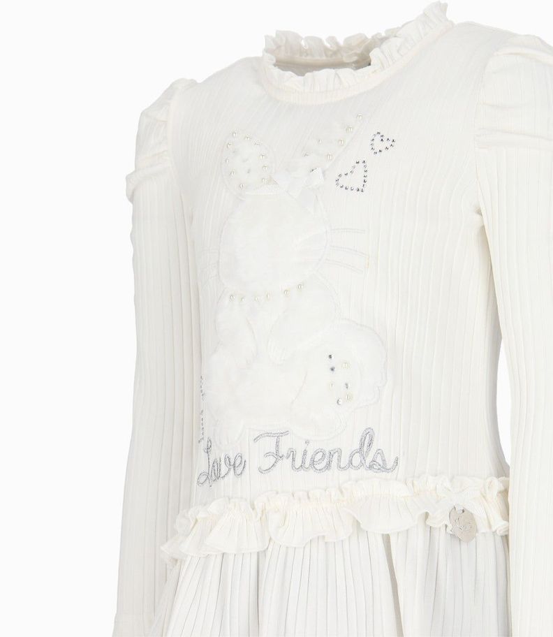 Conjunto niña de polera y calzas blanco Limonada-3