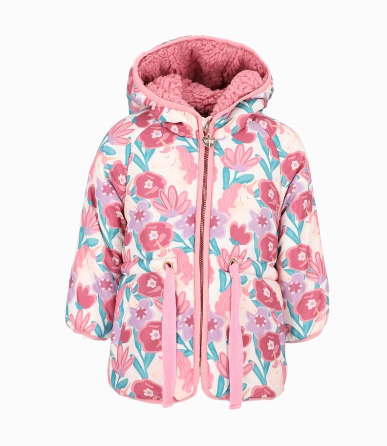 Parka bebés floreada rosado 4 Kids-0