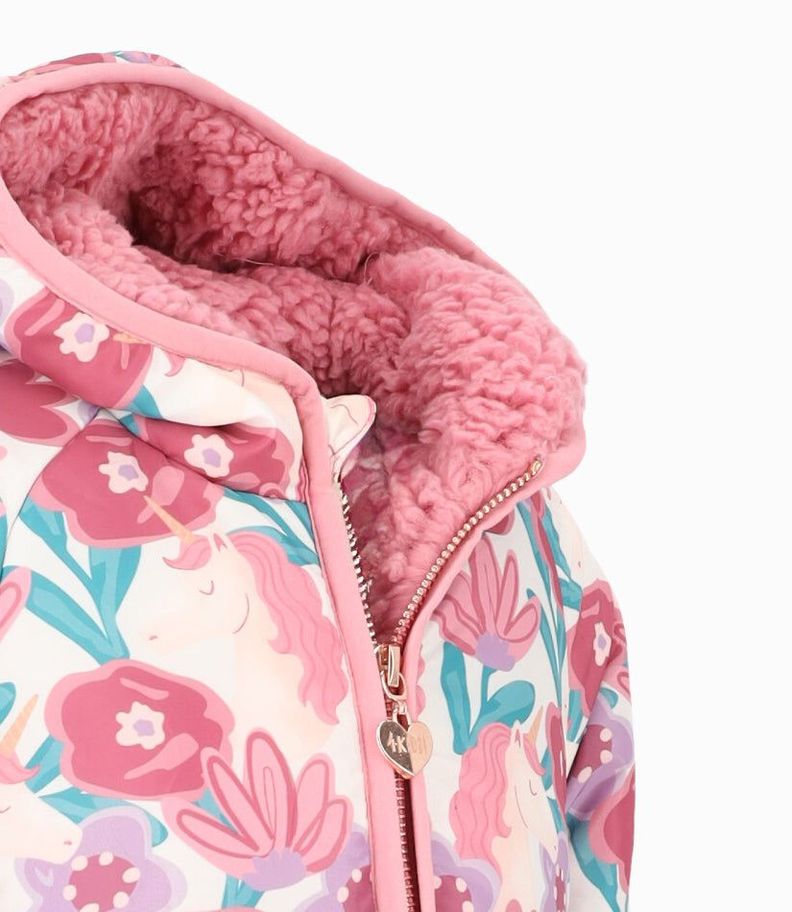 Parka bebés floreada rosado 4 Kids-2